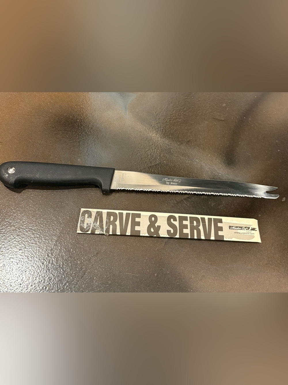 Vintage Jesco Master Cut 2 Carve & Serve Knife Surgical Stainless Thanksgiving